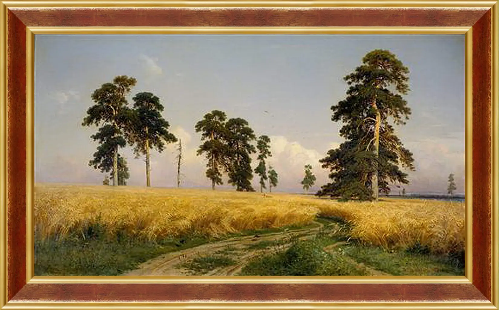 Картина в раме - Рожь. Иван Шишкин