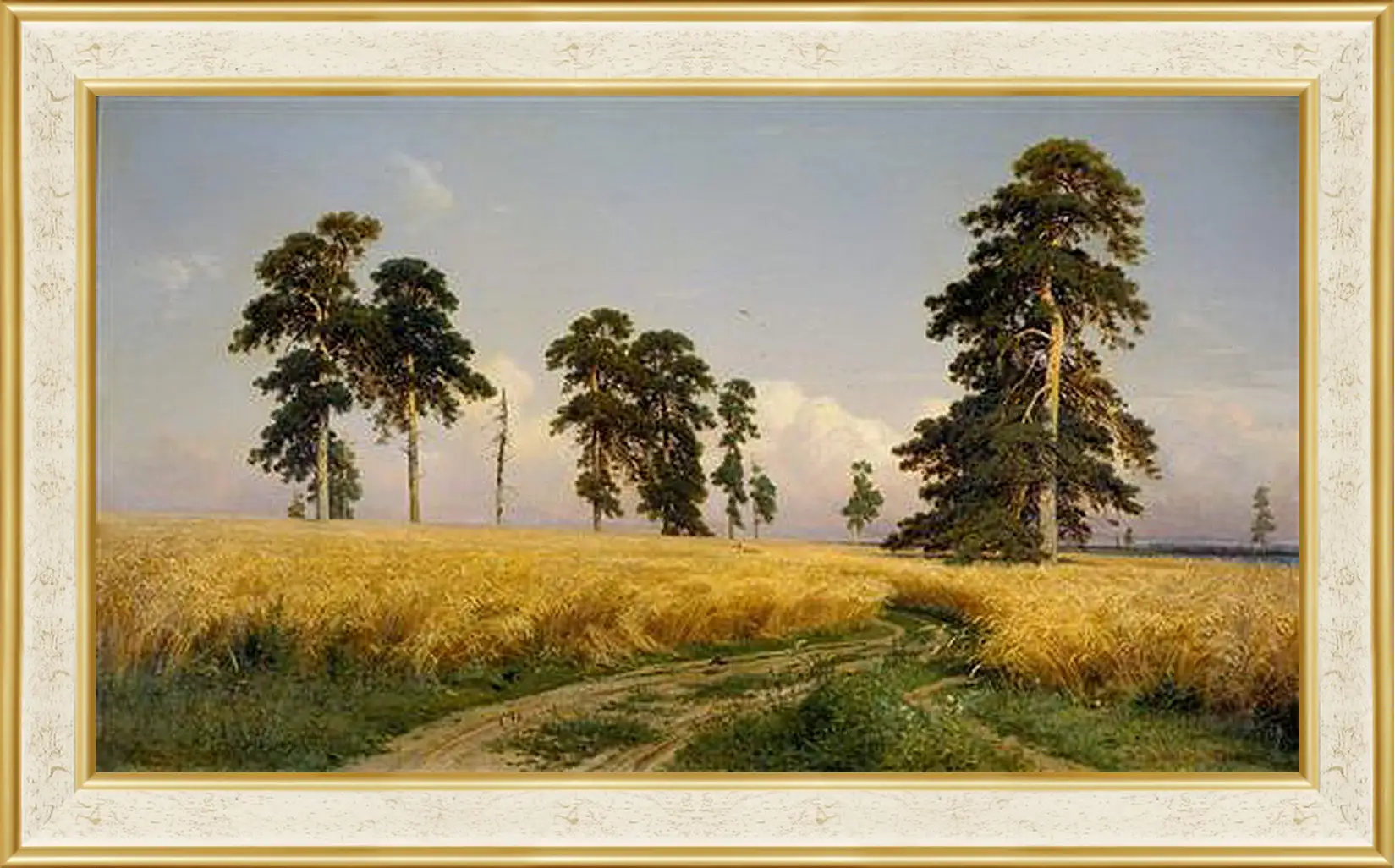 Картина в раме - Рожь. Иван Шишкин