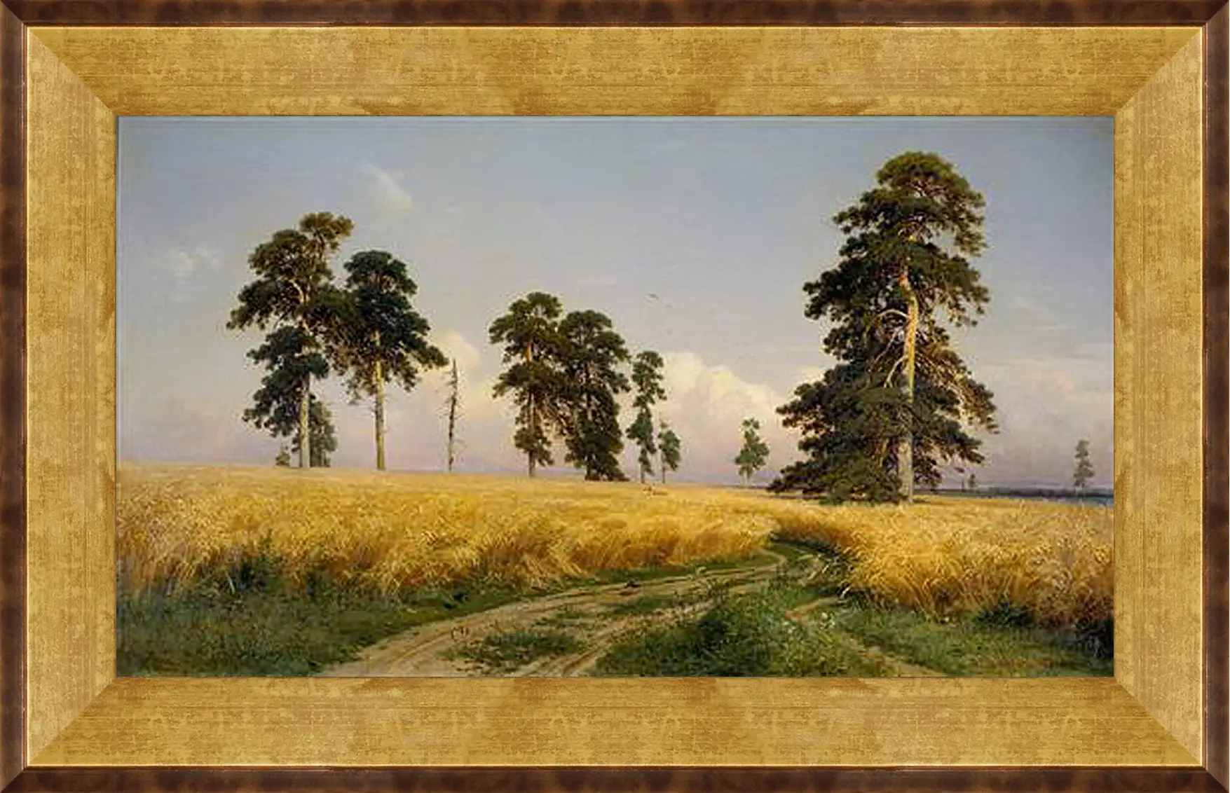 Картина в раме - Рожь. Иван Шишкин