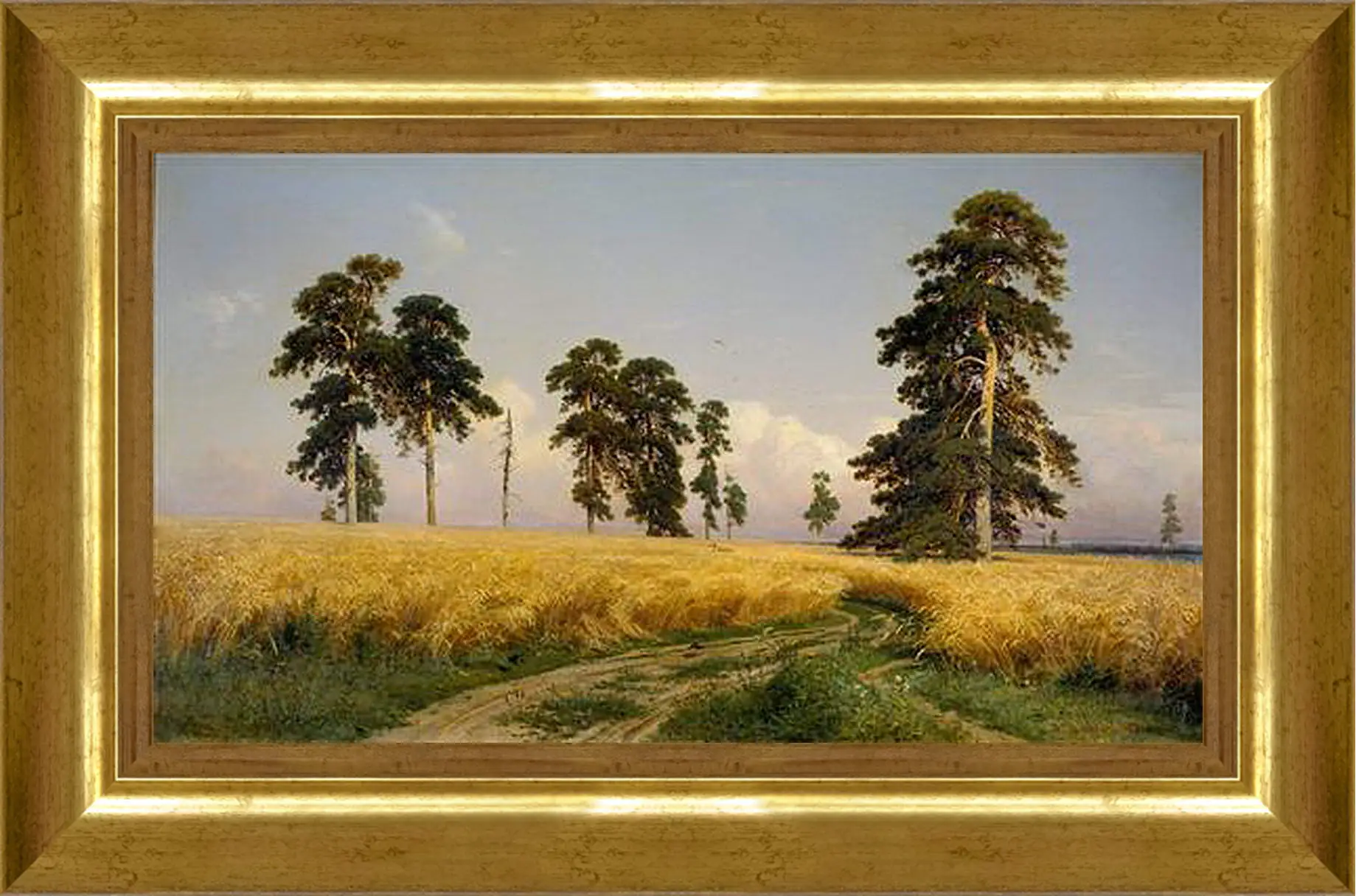 Картина в раме - Рожь. Иван Шишкин