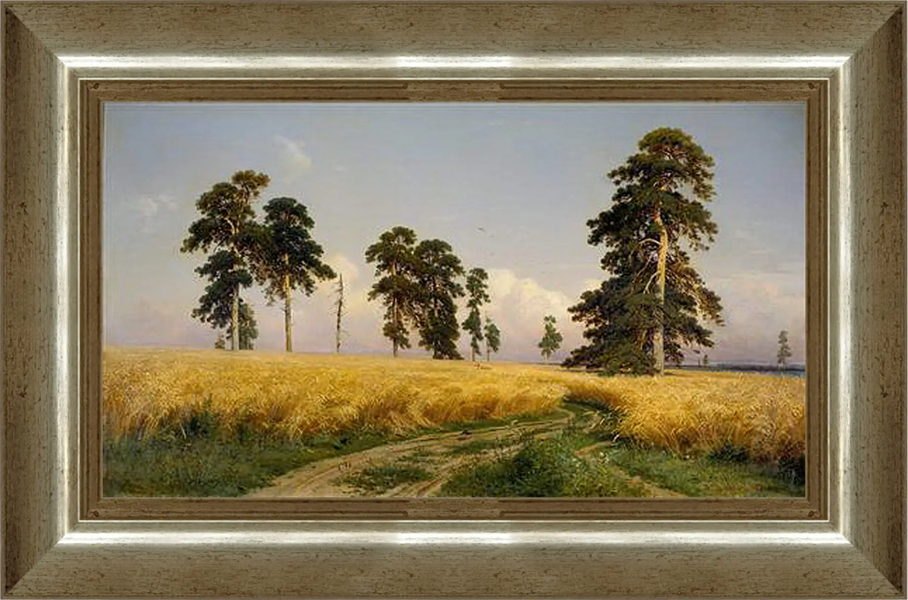 Картина в раме - Рожь. Иван Шишкин