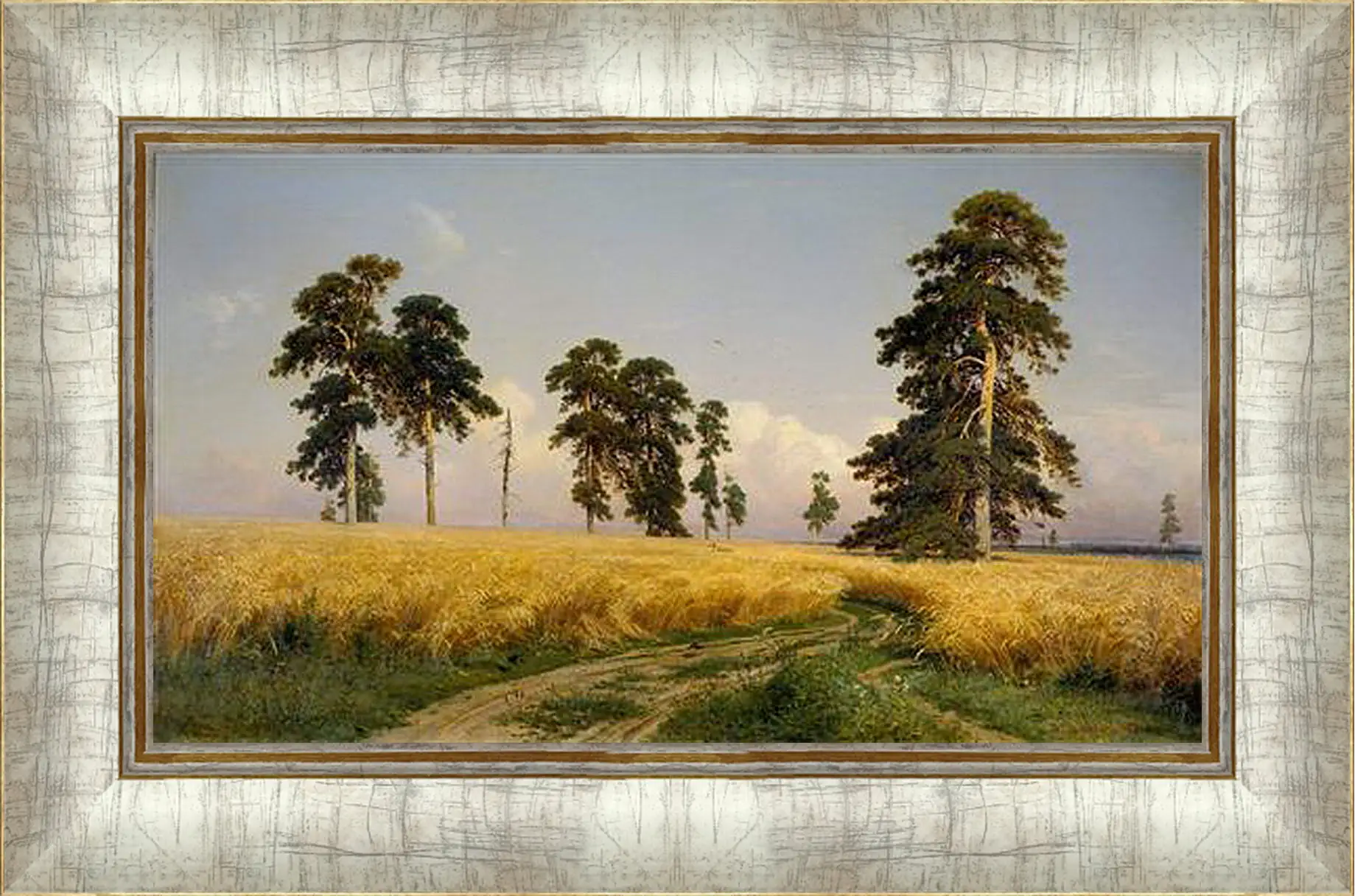Картина в раме - Рожь. Иван Шишкин