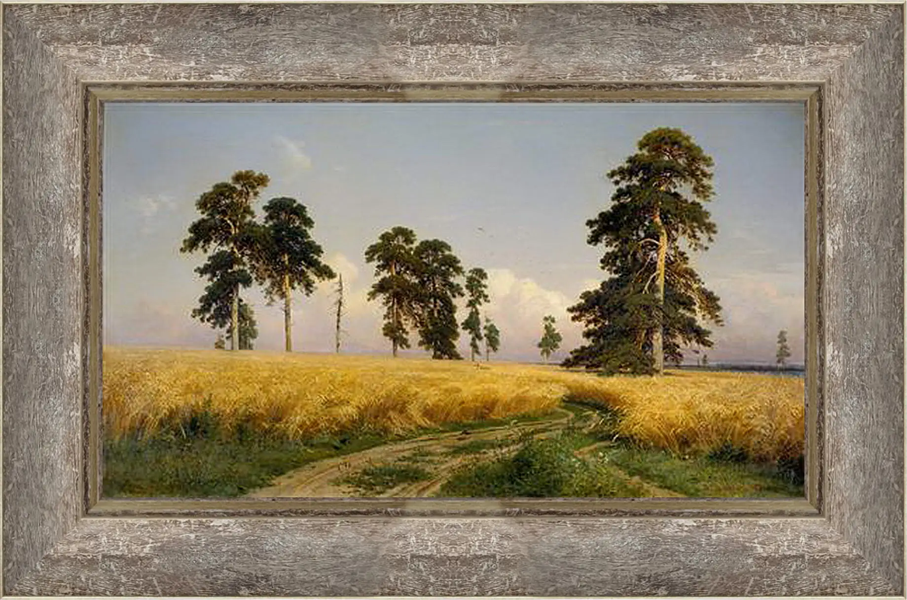 Картина в раме - Рожь. Иван Шишкин