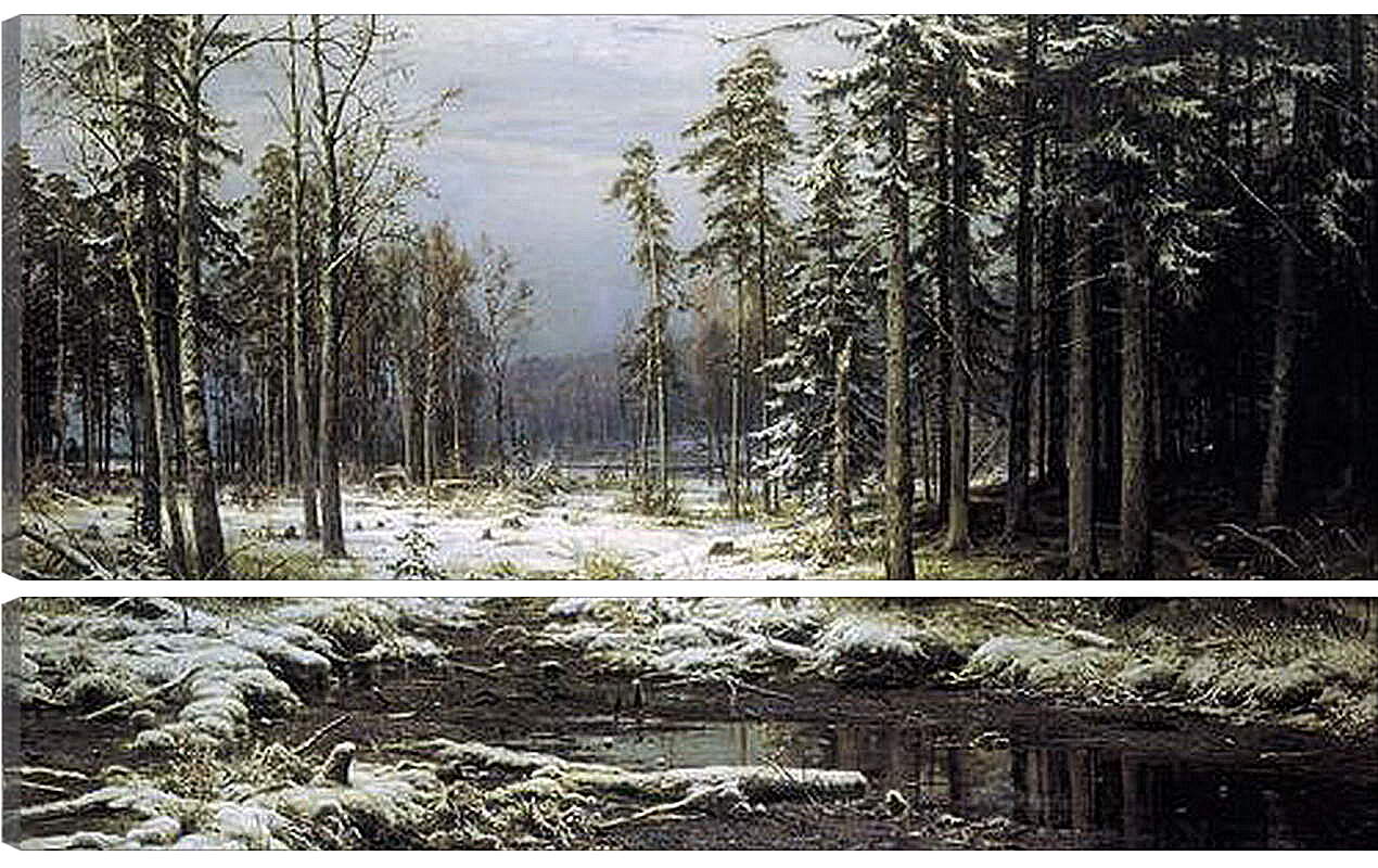 Модульная картина - Первый Снег. Иван Шишкин
