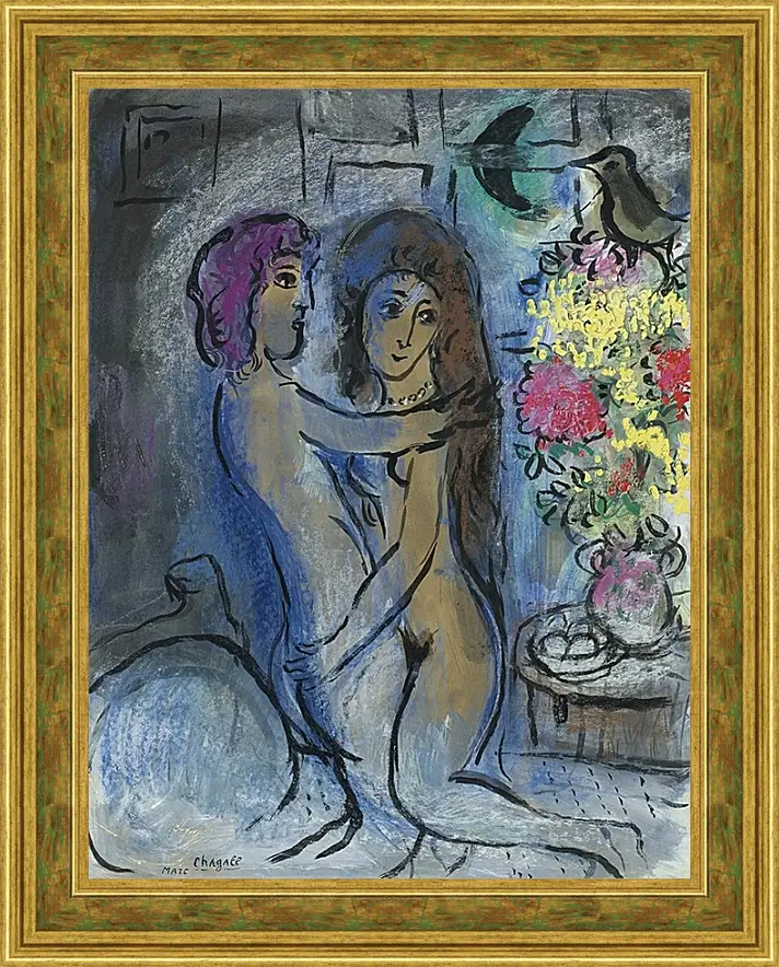 Картина в раме - Le Couple Bleu Картина в раме - Le Couple Bleu