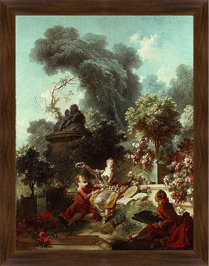 Картина в раме - Венец возлюбленному. Жан Оноре Фрагонар
