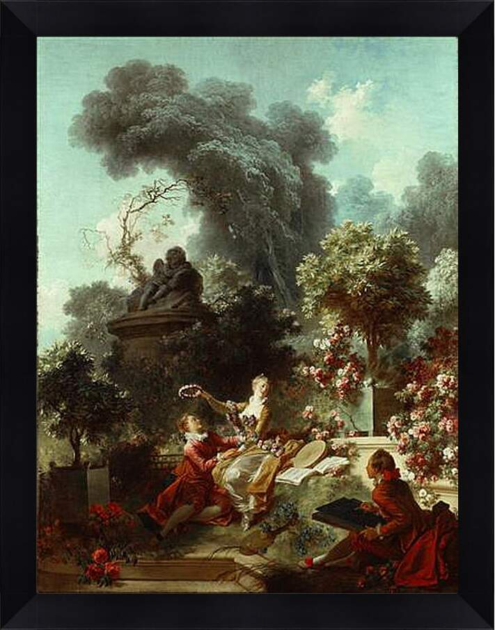 Картина в раме - Венец возлюбленному. Жан Оноре Фрагонар
