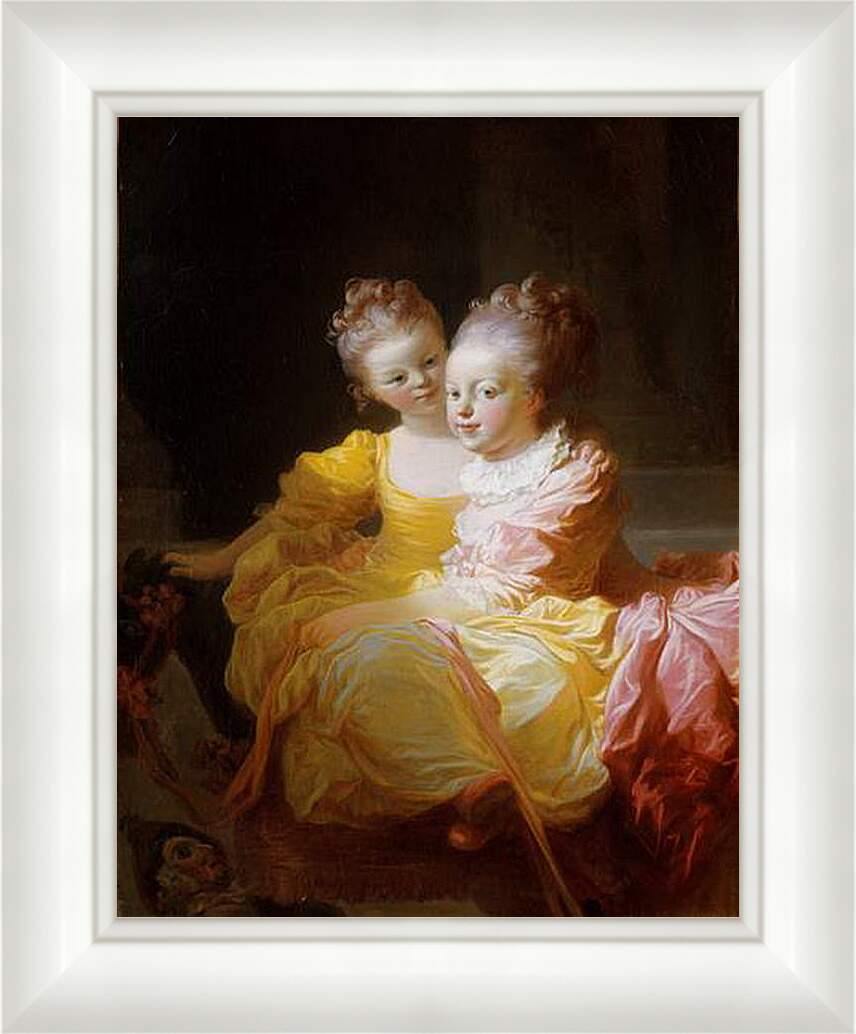 Картина в раме - the two sisters. Жан Оноре Фрагонар
