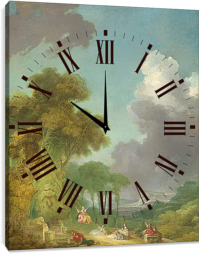 Часы картина - Качели. Жан Оноре Фрагонар

