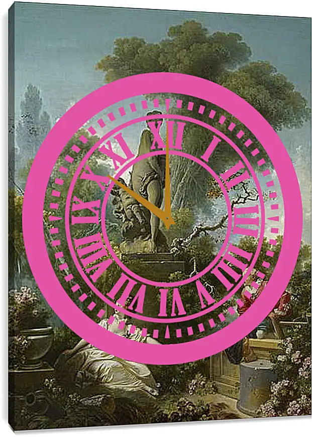 Часы картина - The progress of love: the meeting - Свидание. Жан Оноре Фрагонар