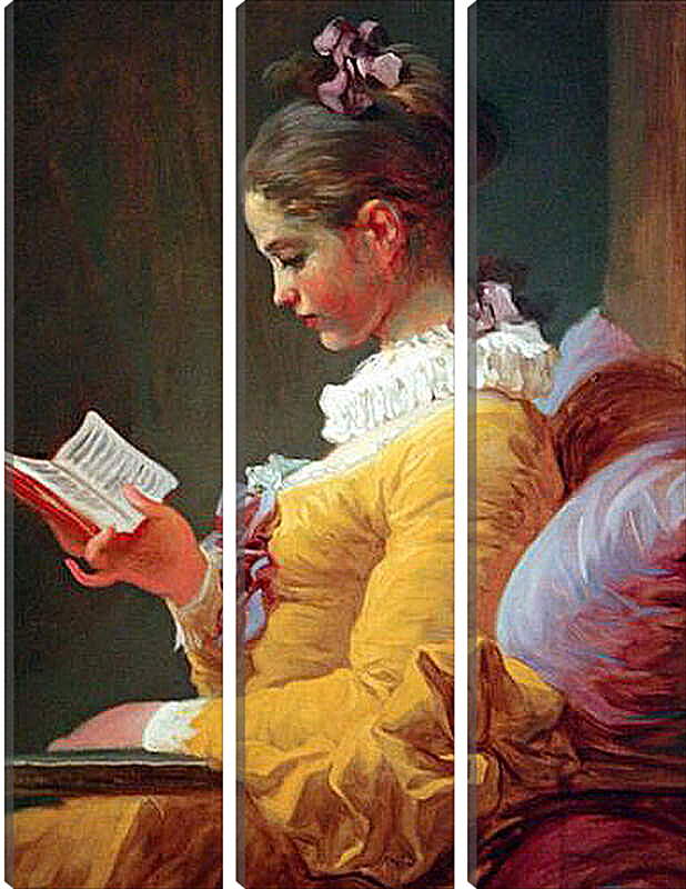 Модульная картина - A Young Girl Reading. Жан Оноре Фрагонар
