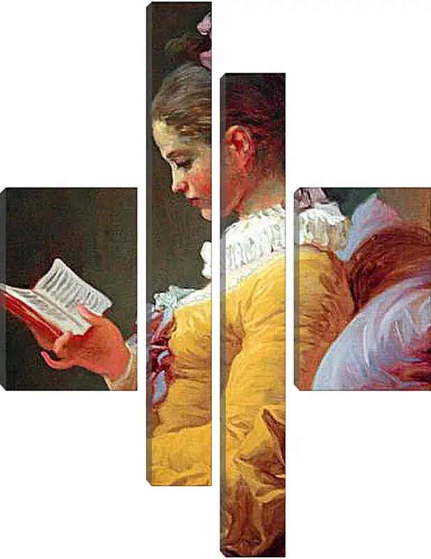 Модульная картина - A Young Girl Reading. Жан Оноре Фрагонар