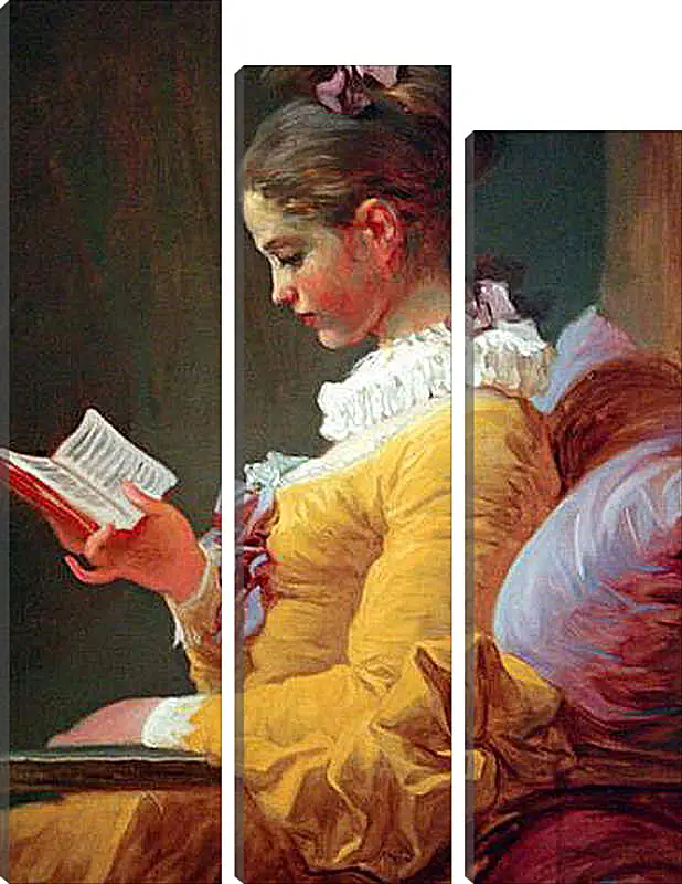 Модульная картина - A Young Girl Reading. Жан Оноре Фрагонар