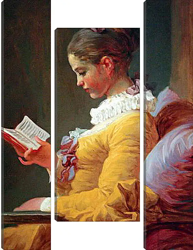 Модульная картина - A Young Girl Reading. Жан Оноре Фрагонар