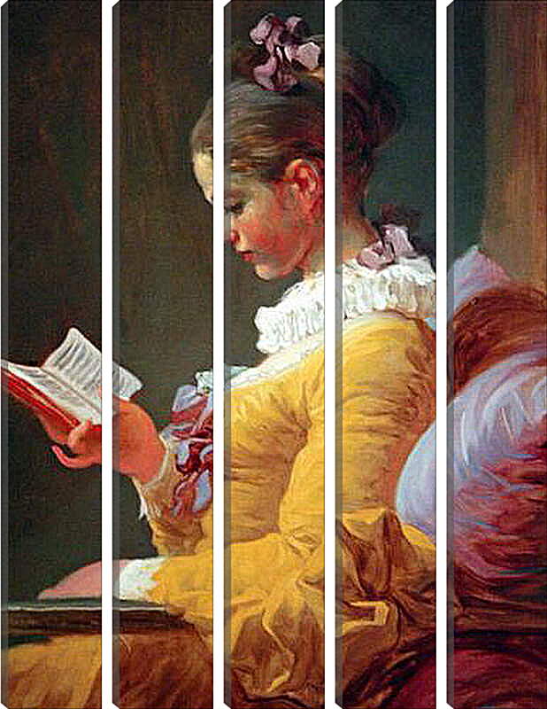 Модульная картина - A Young Girl Reading. Жан Оноре Фрагонар
