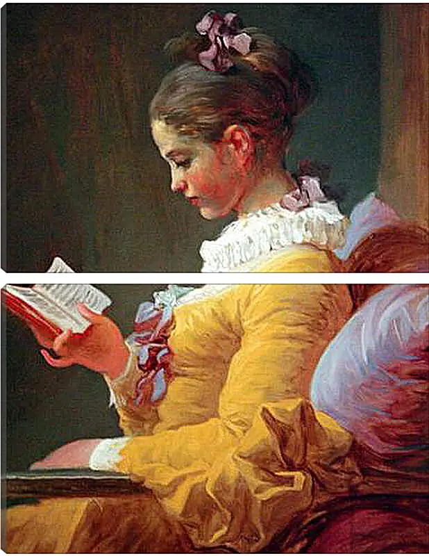Модульная картина - A Young Girl Reading. Жан Оноре Фрагонар