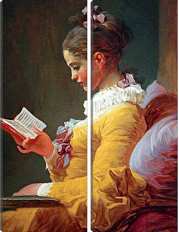 Модульная картина - A Young Girl Reading. Жан Оноре Фрагонар
