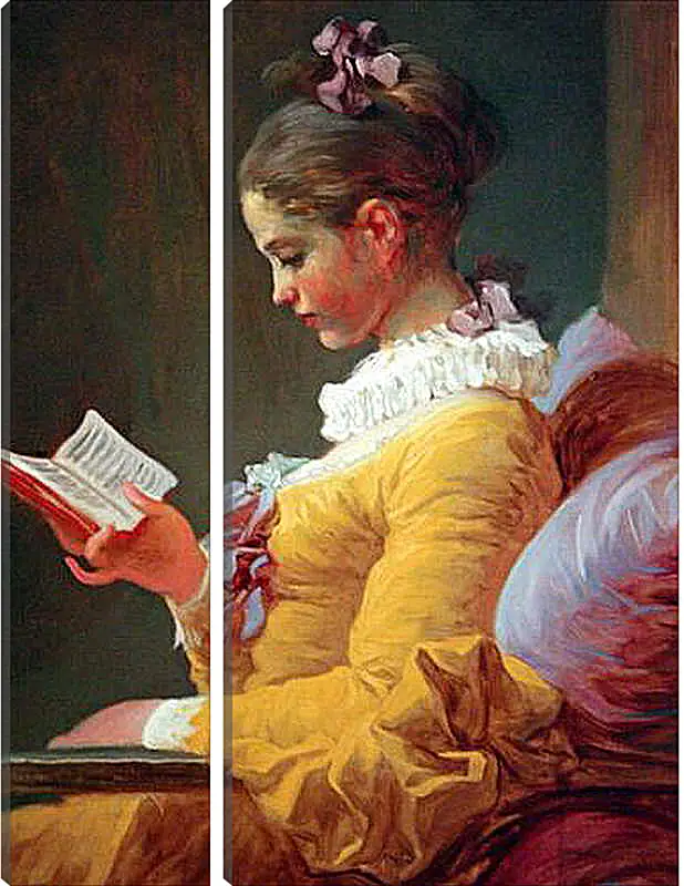 Модульная картина - A Young Girl Reading. Жан Оноре Фрагонар