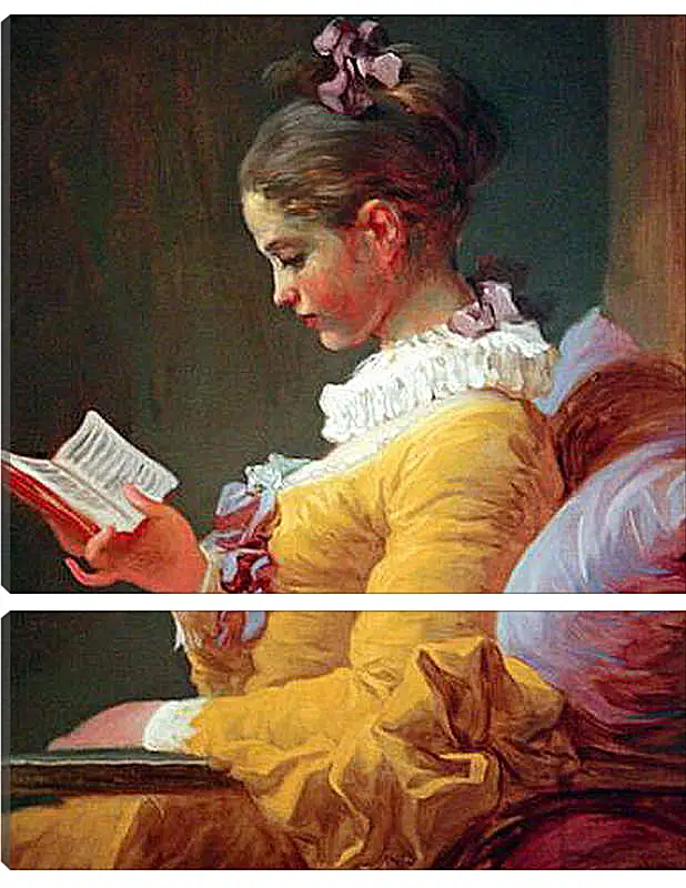 Модульная картина - A Young Girl Reading. Жан Оноре Фрагонар