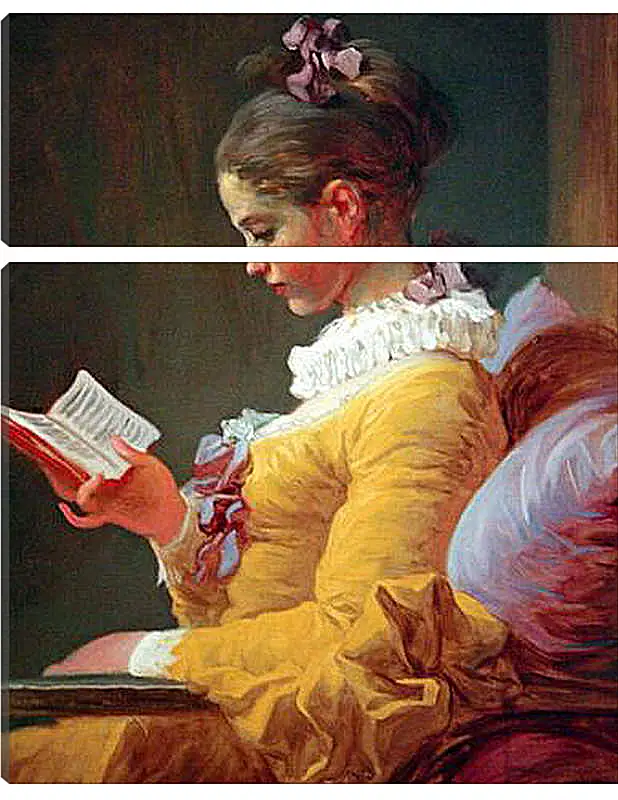 Модульная картина - A Young Girl Reading. Жан Оноре Фрагонар