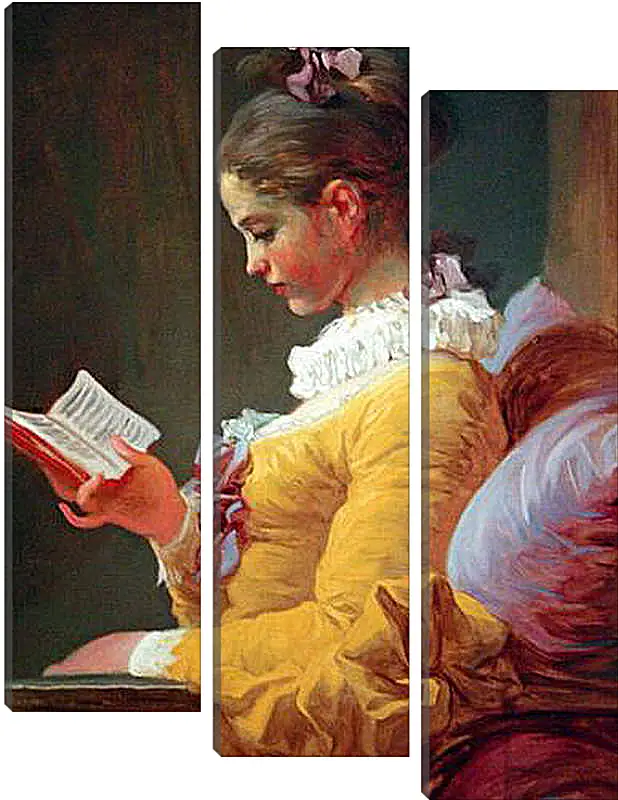 Модульная картина - A Young Girl Reading. Жан Оноре Фрагонар
