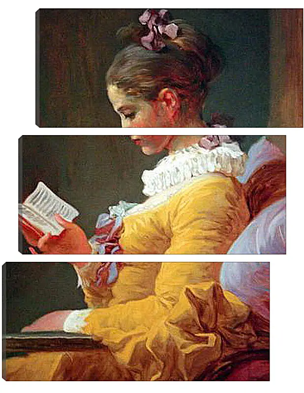 Модульная картина - A Young Girl Reading. Жан Оноре Фрагонар
