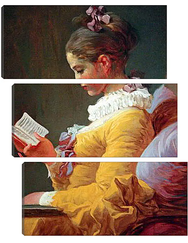 Модульная картина - A Young Girl Reading. Жан Оноре Фрагонар