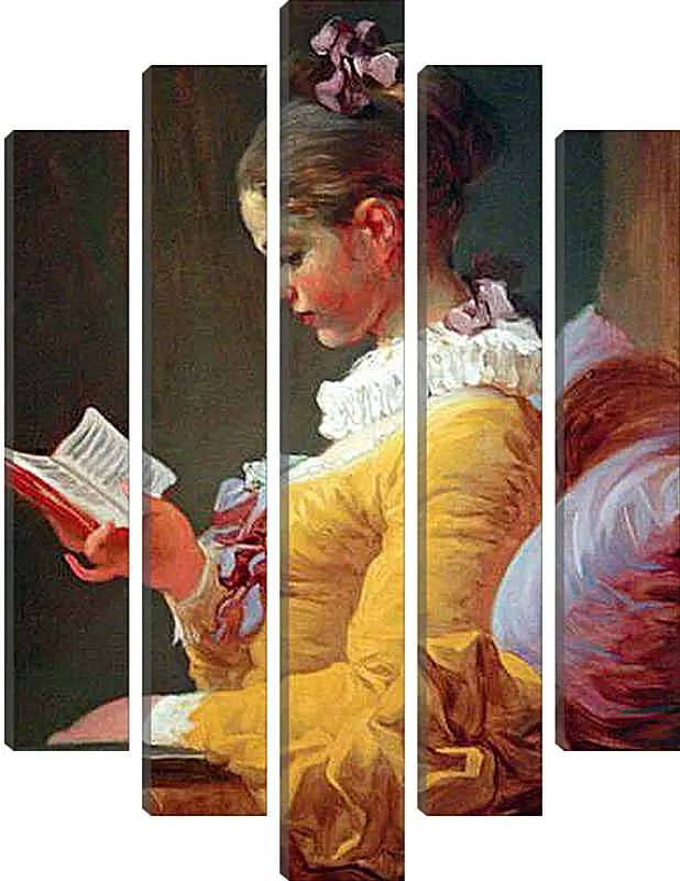 Модульная картина - A Young Girl Reading. Жан Оноре Фрагонар