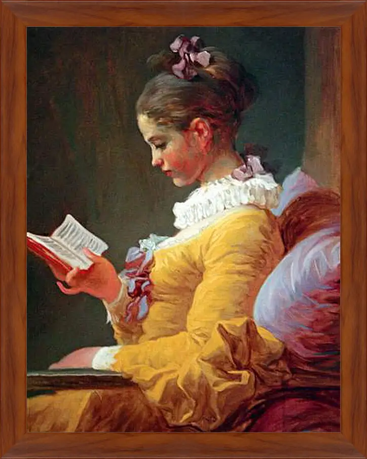Картина в раме - A Young Girl Reading. Жан Оноре Фрагонар