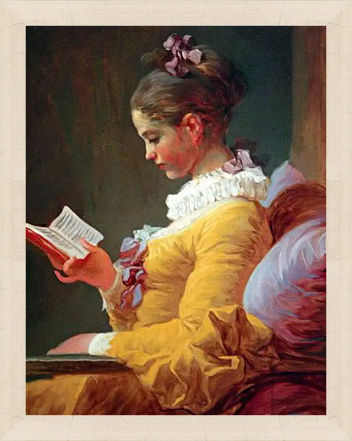 Картина в раме - A Young Girl Reading. Жан Оноре Фрагонар