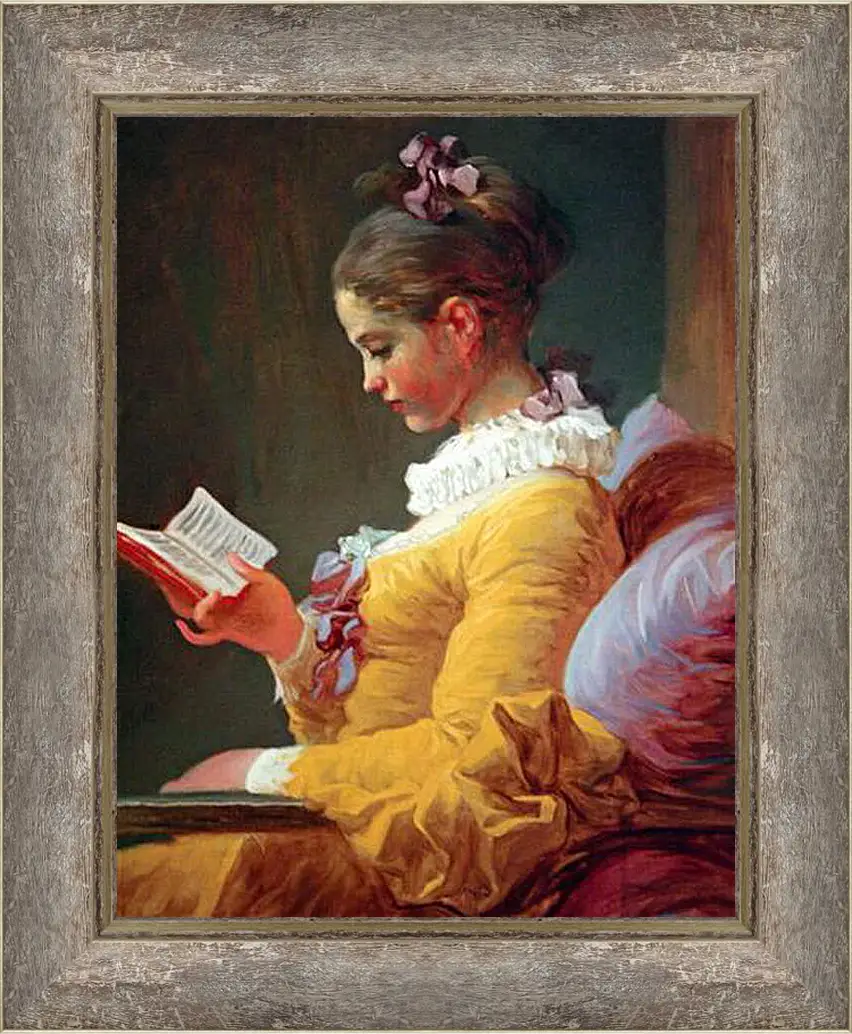 Картина в раме - A Young Girl Reading. Жан Оноре Фрагонар