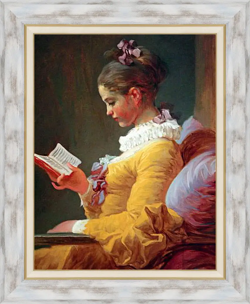 Картина в раме - A Young Girl Reading. Жан Оноре Фрагонар