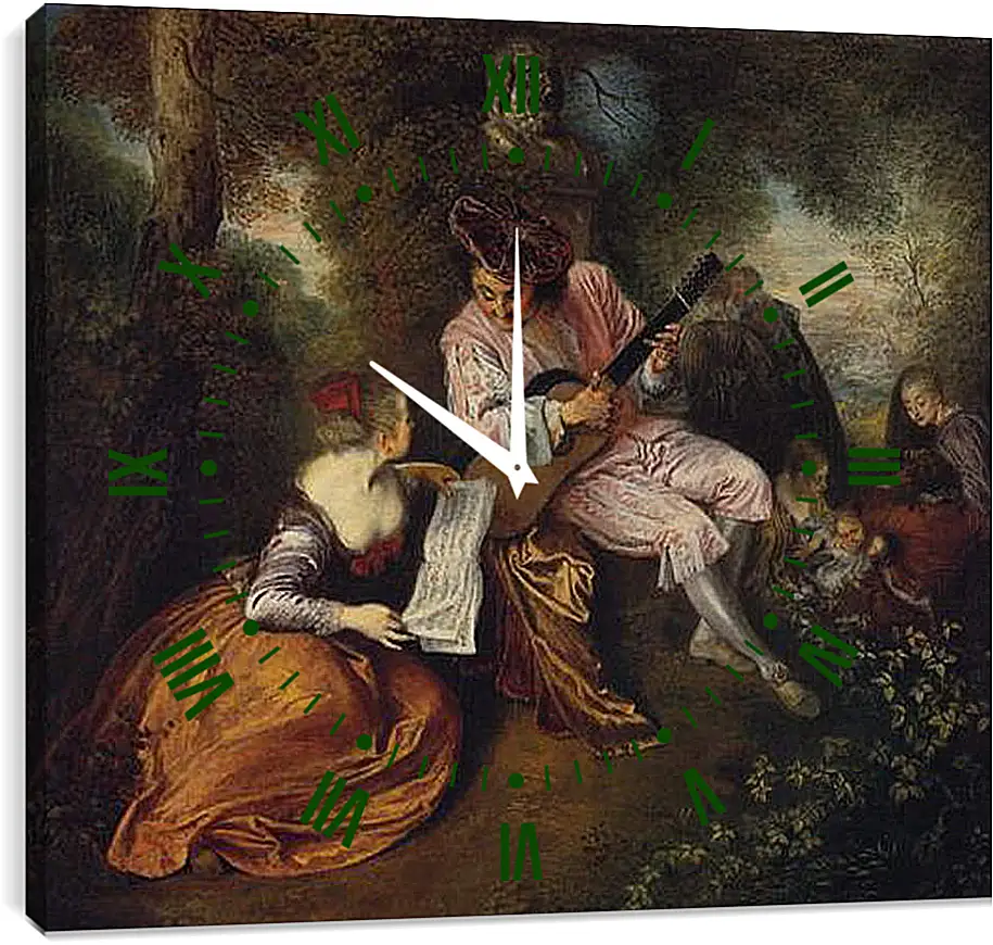 Часы картина - The Scale of Love. Жан Оноре Фрагонар