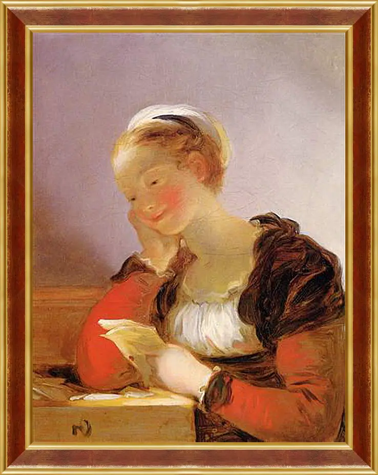 Картина в раме - The Letter. Жан Оноре Фрагонар
