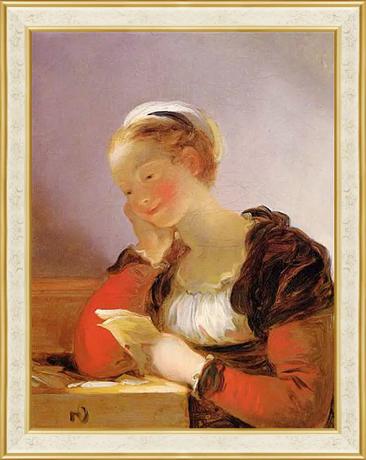 Картина в раме - The Letter. Жан Оноре Фрагонар