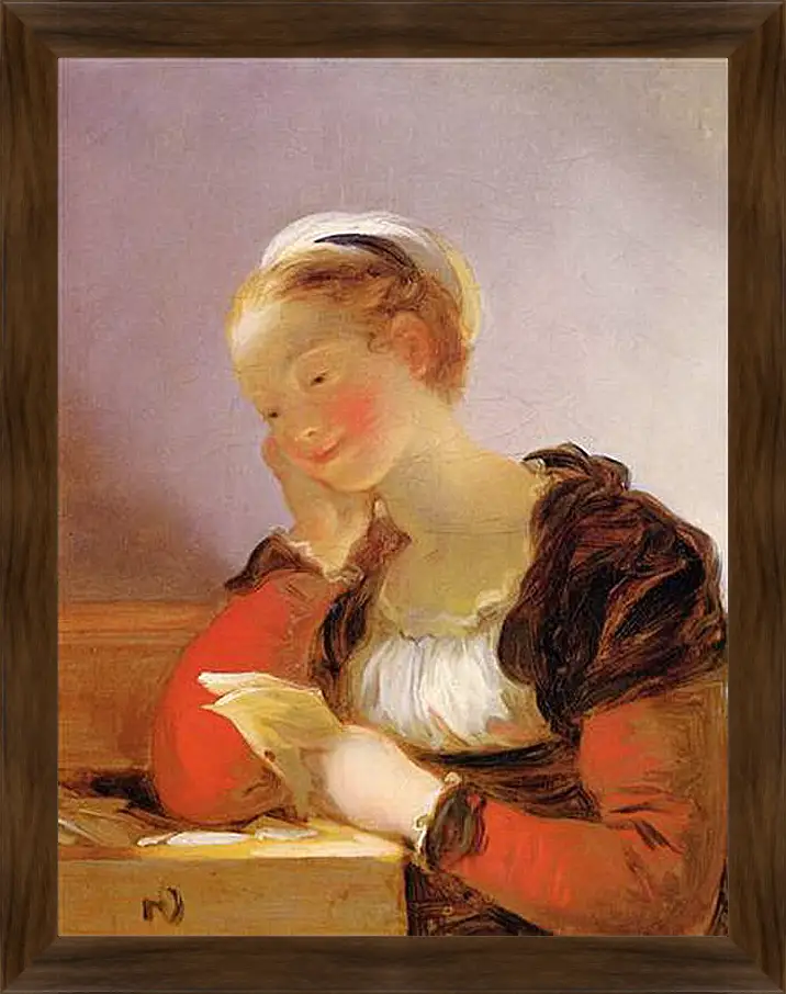 Картина в раме - The Letter. Жан Оноре Фрагонар