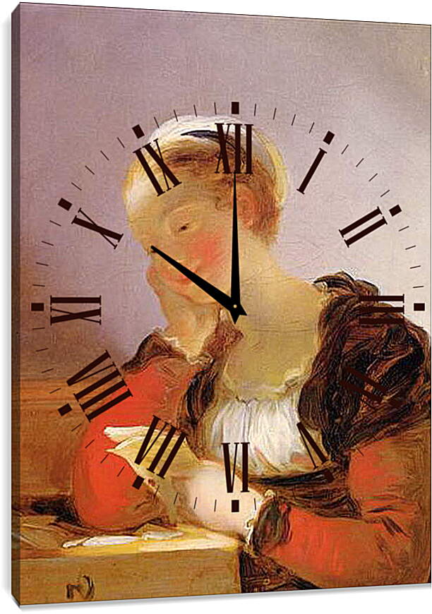 Часы картина - The Letter. Жан Оноре Фрагонар
