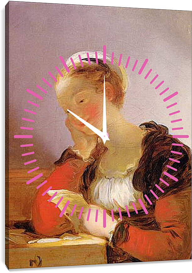 Часы картина - The Letter. Жан Оноре Фрагонар
