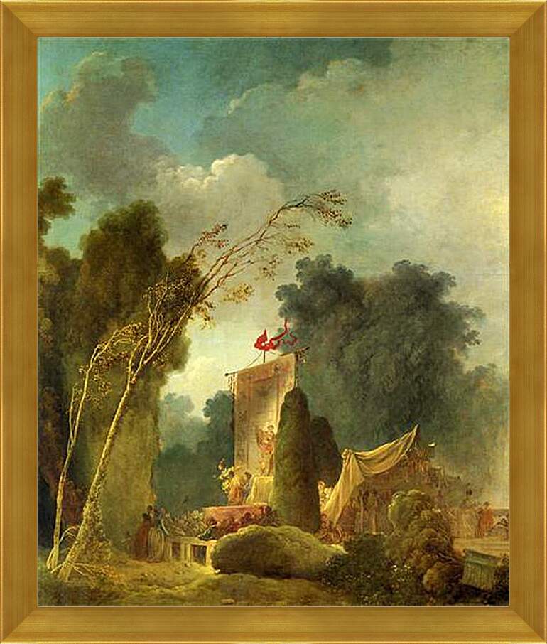 Картина в раме - The Feast of Saint Cloud. Жан Оноре Фрагонар
