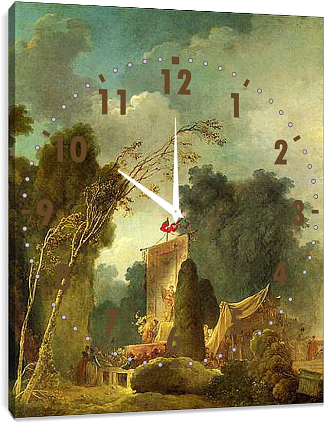 Часы картина - The Feast of Saint Cloud. Жан Оноре Фрагонар
