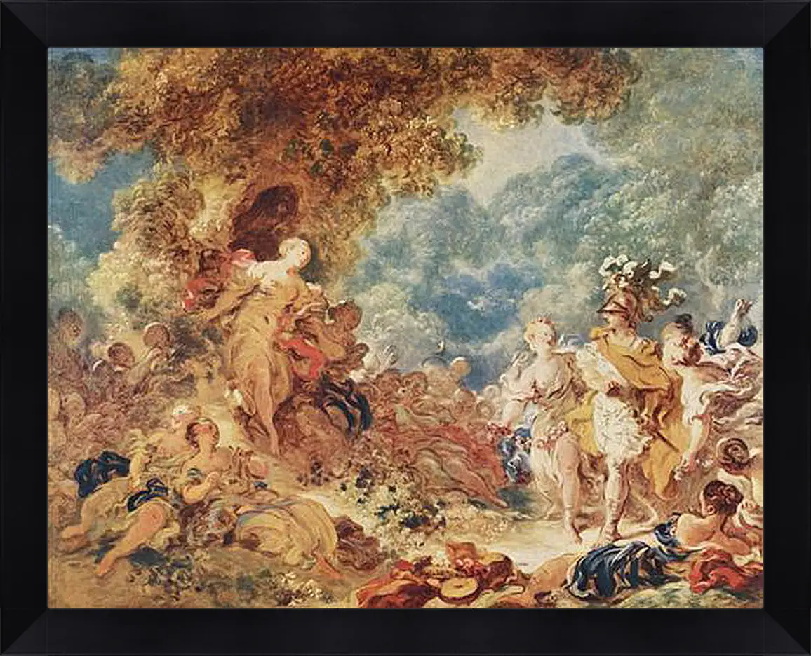 Картина в раме - Rinaldo in the gardens of Armida. Жан Оноре Фрагонар
