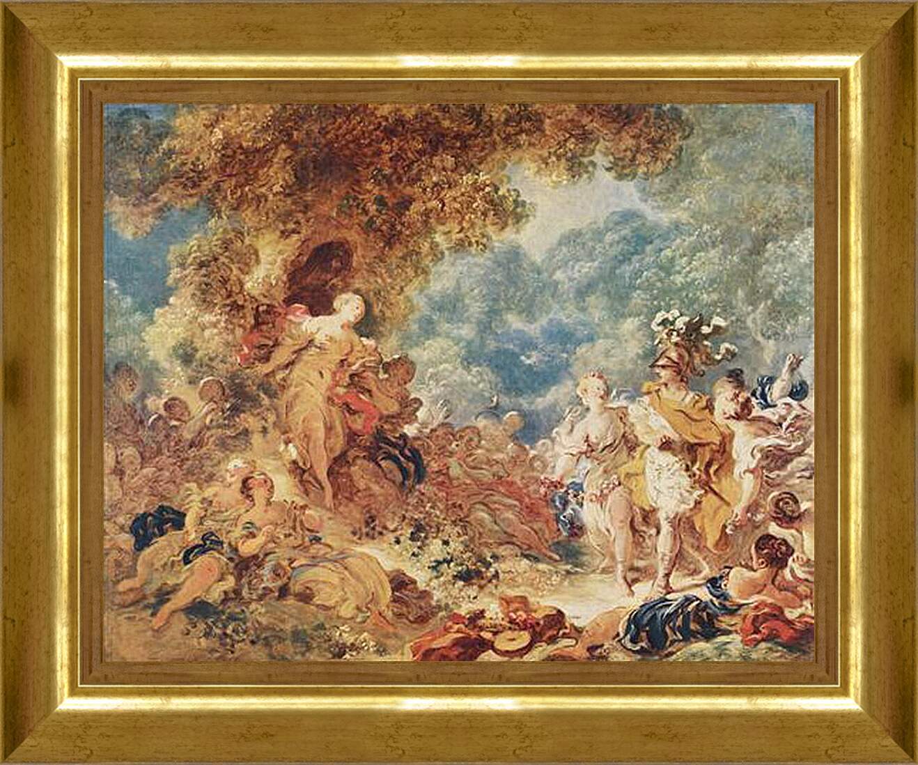Картина в раме - Rinaldo in the gardens of Armida. Жан Оноре Фрагонар
