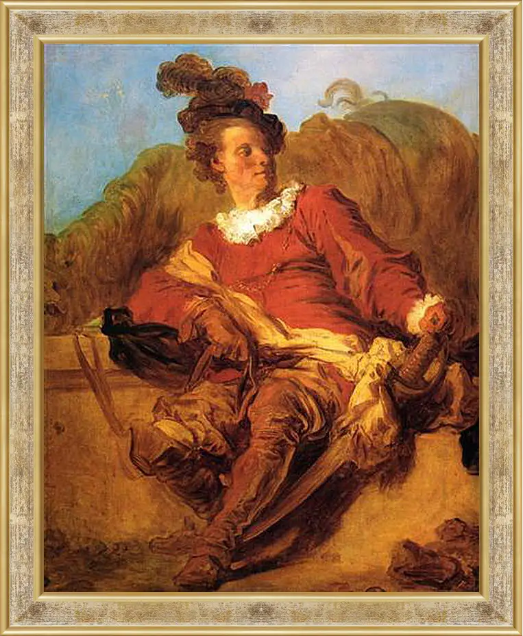 Картина в раме - Portrait of a Spanish Rider. Жан Оноре Фрагонар