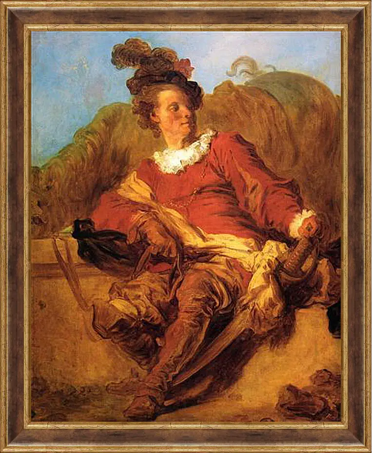 Картина в раме - Portrait of a Spanish Rider. Жан Оноре Фрагонар