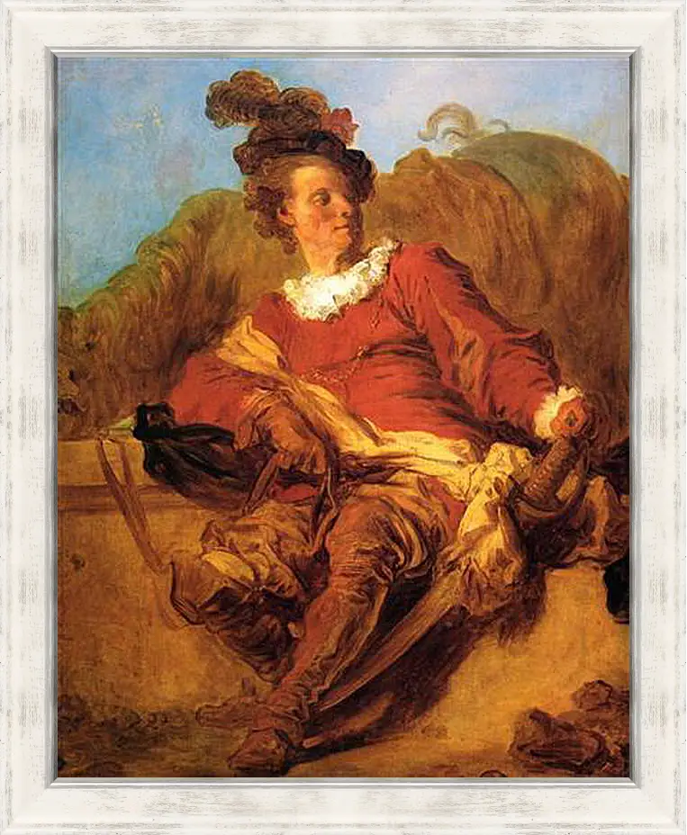 Картина в раме - Portrait of a Spanish Rider. Жан Оноре Фрагонар