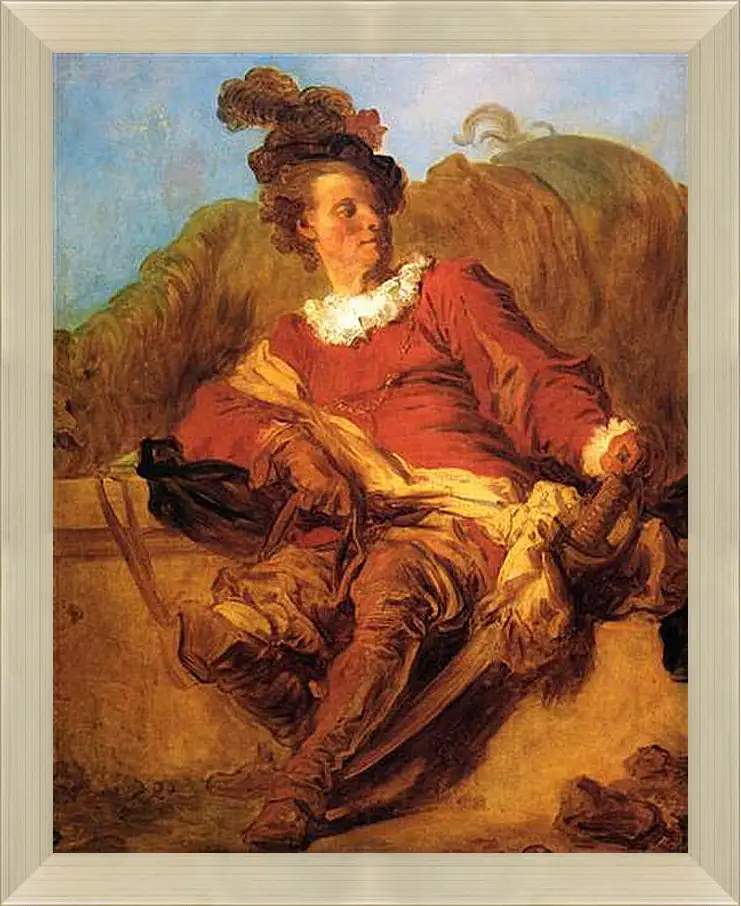 Картина в раме - Portrait of a Spanish Rider. Жан Оноре Фрагонар