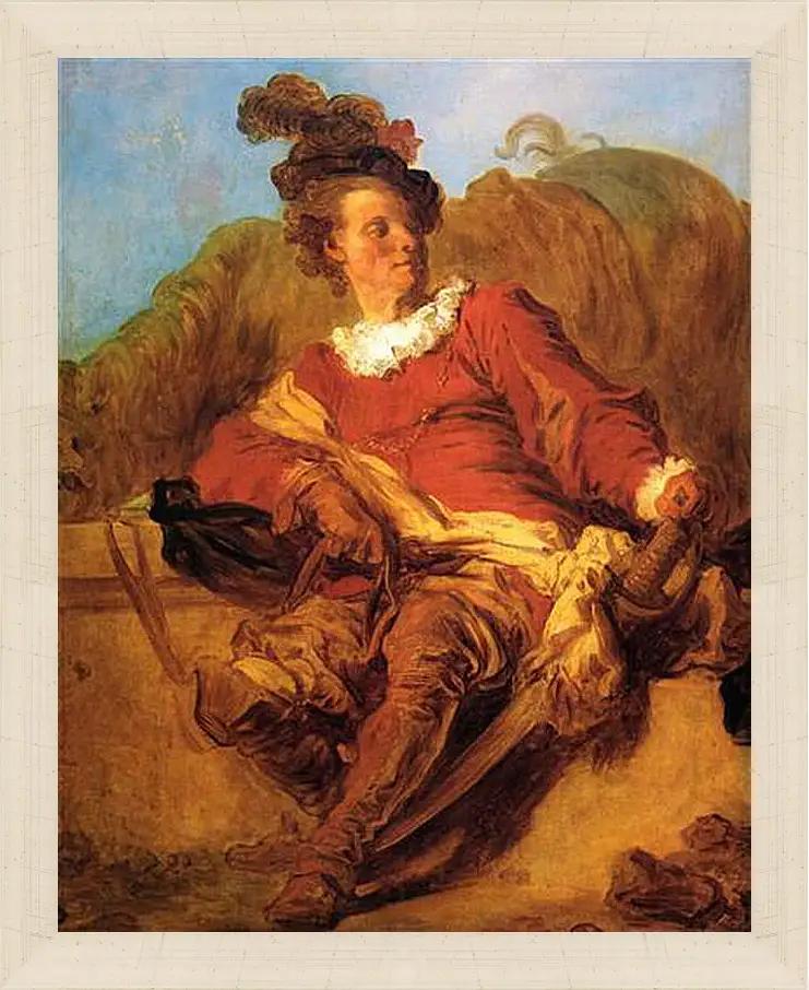 Картина в раме - Portrait of a Spanish Rider. Жан Оноре Фрагонар
