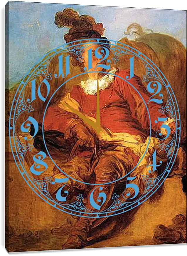Часы картина - Portrait of a Spanish Rider. Жан Оноре Фрагонар