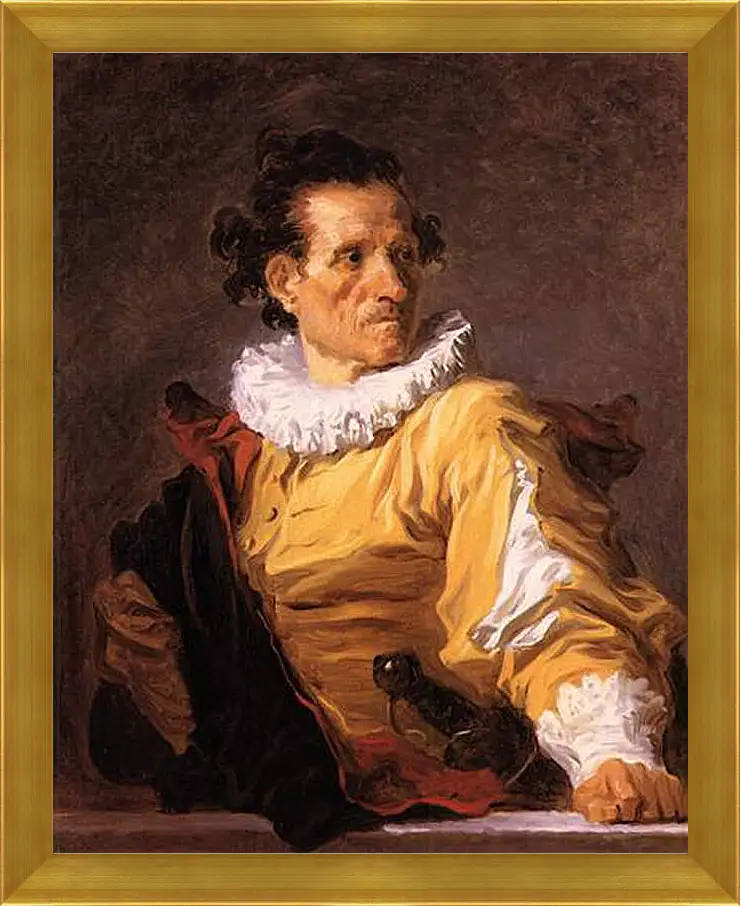 Картина в раме - Portrait of a Man called The Warrior. Жан Оноре Фрагонар