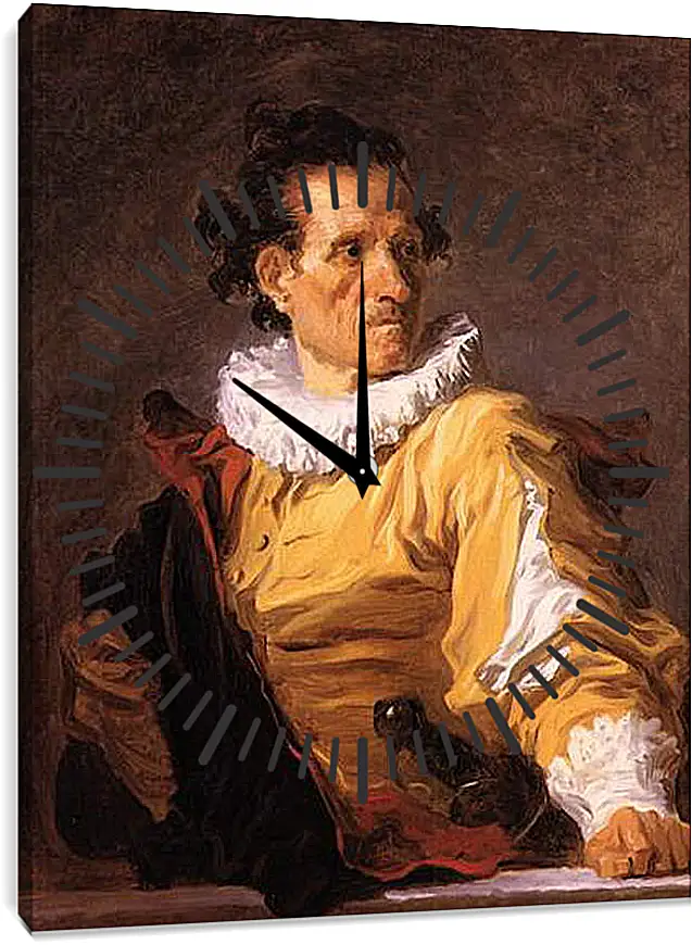 Часы картина - Portrait of a Man called The Warrior. Жан Оноре Фрагонар